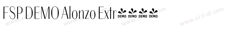 FSP DEMO Alonzo Extr字体转换